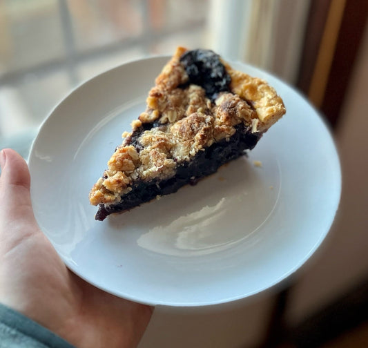 Blueberry Pie with Lemon Chèvre Crumble