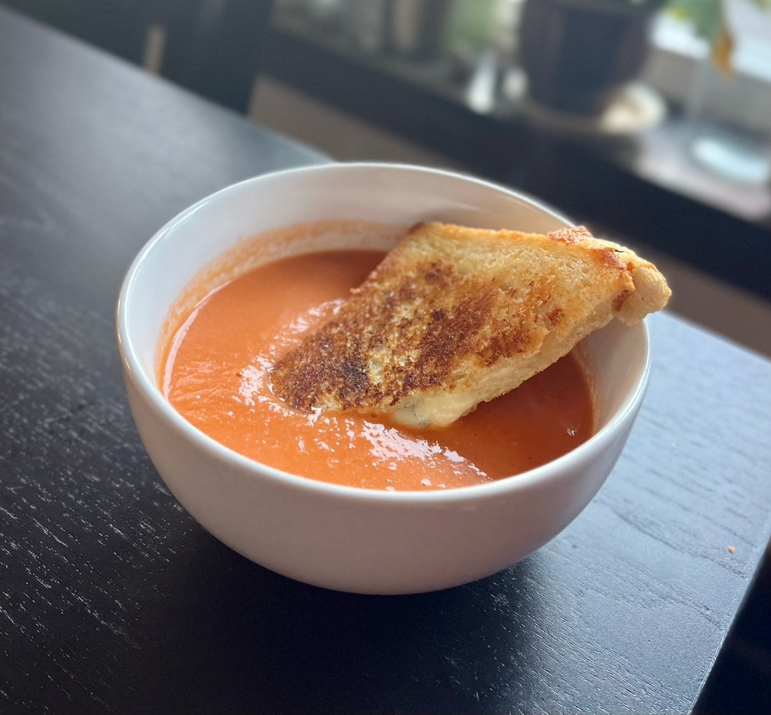 Rainy Day Grilled Cheese w/ Tomato Bisque